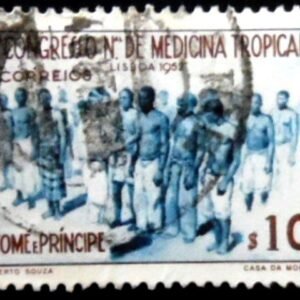 Selo postal de São Tomé e Príncipe de 1952 Tropical Medicine U
