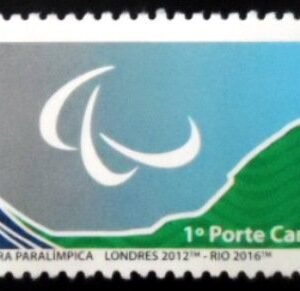 Selo postal do Brasil de 2015 Londres Rio Paralímpica M