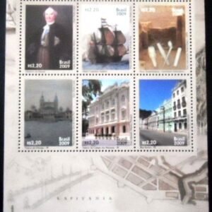 Bloco postal do Brasil de 2009 Presença Holandesa no Brasil M