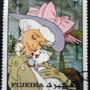 Selo postal de Fujeira de 1972 Madame Bonfamille NCC