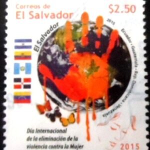 Selo postal de El Salvador de 2015 Elimination of Violence against Women U