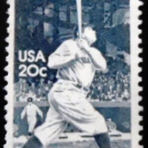 Selo postal dos Estados Unidos de 1983 Babe Ruth N