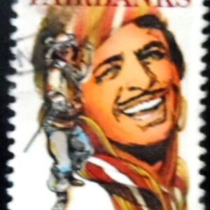 Selo postal do Brasil de 1984 Douglas Fairbanks U