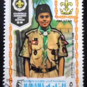 Selo postal de Manama de 1971 Pathfinder from Kuwait NCC