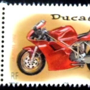 Selo postal da França de 2002 Ducati 916 U