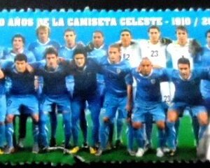 Selo postal do Uruguai de 2010 Football Team of 2010 U