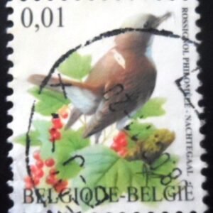 Selo postal da Bélgica de 2004 Common Nightingale U