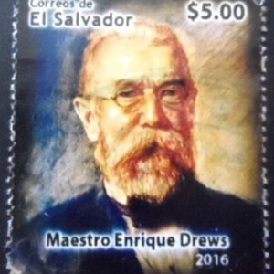 Selo postal de El Salvador de 2016 Enrique Drews U