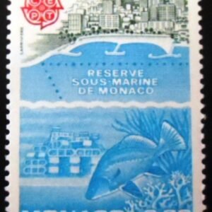 Selo postal de Monaco de 1986 Beach and Marine Protection M
