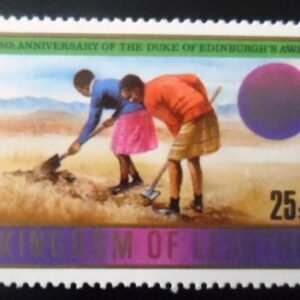 Selo postal do Lesoto de 1981 Digging M
