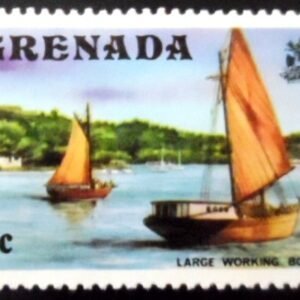 Selo postal de Granada de 1975 Large Working Boats M