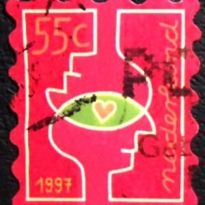 Selo postal da Holanda de 1997 Heads and Star 55 U