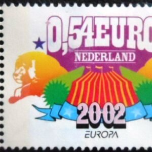 Selo postal da Holanda de 2002 Circus Lions N