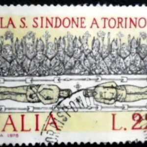 Selo postal da Itália de 1978 Translation of the Holy Shroud U