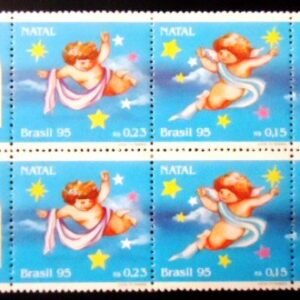 PAR de SE-TENANT do Brasil de 1995 Natal 95 M SET PR