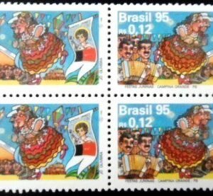Quadra de selos postais do Brasil de 1995 Campina Grande M QD