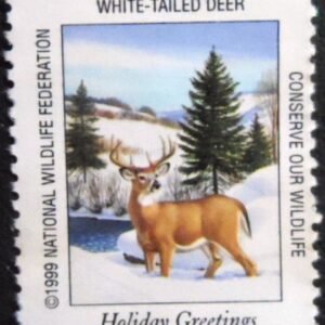 Selo postal Cinderela dos Estados unidos de 1998 White Tailed Deer N