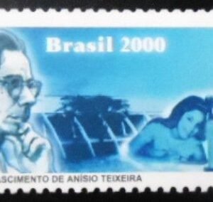 Selo postal do Brasil de 2000 Anísio Teixeira M