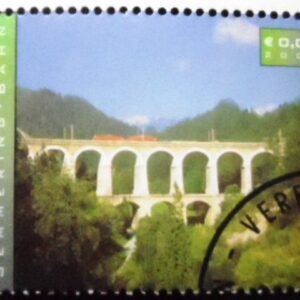 Selo postal das Nações Unidas Viena de 2002 Semmering Railway MCC