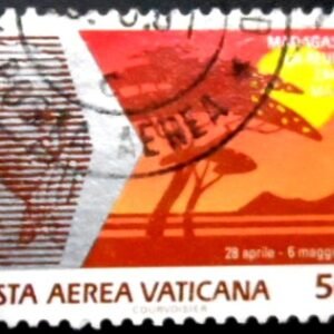 Selo postal do Vaticano de 1990 Travels of John Paul II in 1989 U