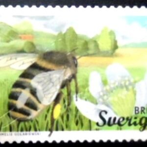 Selo postal da Suécia de 2015 European Honey Bee U