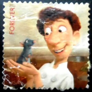 Selo postal dos Estados Unidos de 2011 Remy the Rat & Linguini U