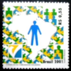 Selo postal do Brasil de 2001 Brasil - Homem M