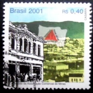 Selo postal do Brasil de 2001 Associação Comercial Minas Gerais MCC