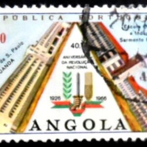 Selo postal de Angola de 1966 Saint Paul´s Hospital-Luanda U
