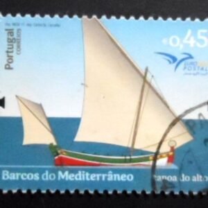 Selo postal de Portugal de 2015 Canoa do Alto U