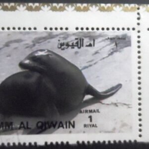 Selo postal de Umm Al Quiwain de 1972 Sea Lion NCC