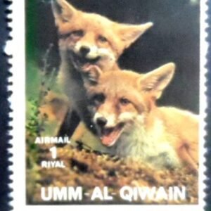 Selo postal de Umm Al Qiwain de 1972 Red Fox NCC