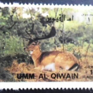 Selo postal de Umm Al Quivain de 1972 Common Fallow Deer NCC