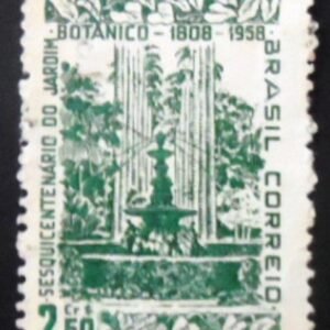 Selo postal do Brasil de 1958 Jardim Botânico U variante A