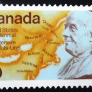 Selo postal do Canadá de 1976 Bicentenary of American Revolution M