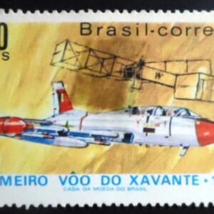 Selo postal do Brasil de 1971 Xavante N
