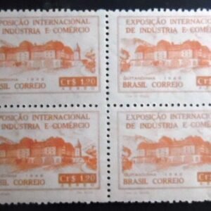 Quadra de selos postais do Brasil de 1948 Feira de Quitandinha 1.20 M QD