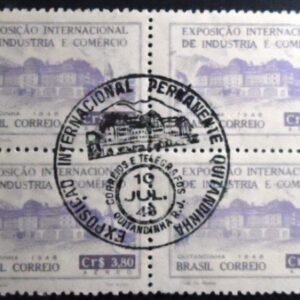 Quadra de selos postais do Brasil de 1948 Quitandinha 3.80 MCC QD QT