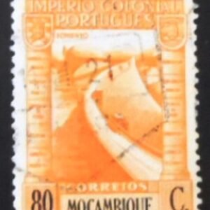 Selo postal de Moçambique de 1938 Barrage 80 U