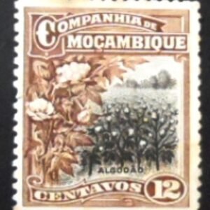 Selo postal da Companhia Moçambique de 1923 Cotton plantation N