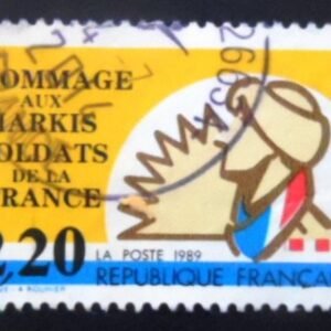 Selo postal da França de 1989 Harkis tribute to soldiers of France U