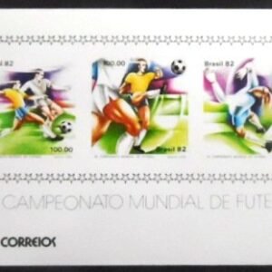 Bloco postal do Brasil de 1982 XII Campeonato Mundial de Futebol N