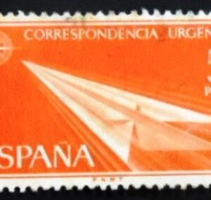 Selo postal da Espanha de 1966 Speed 5 U