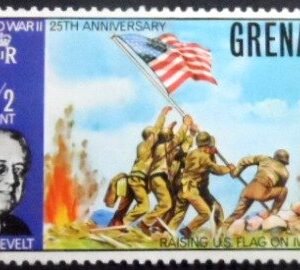 Selo postal de Granada de 1970 US flag in Iwo Jima N