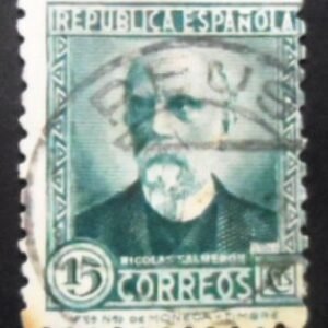 Selo postal da Espanha de 1932 Nicolas Salmeron U sev