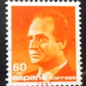 Selo postal da Espanha de 1989 King Juan Carlos I 60 U