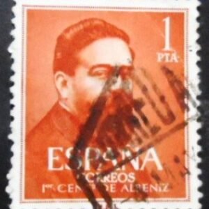 Selo postal da Espanha de 1960 Isaac Albéniz U