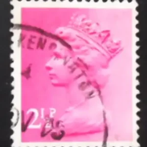 Selo postal do Reino Unido de 1971 Queen Elizabeth II 2½p LB Decimal Machin U sev
