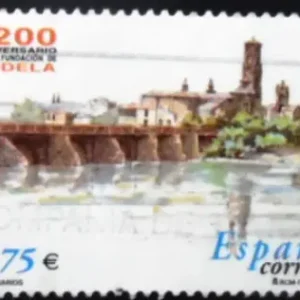Selo postal da Espanha de 2002 Founding of Tudela U
