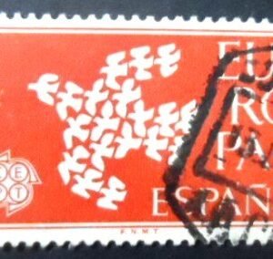 Selo postal da Espanha de 1961 Dove of doves 1 U Selo postal da Espanha de 1961 Dove of doves 1 U